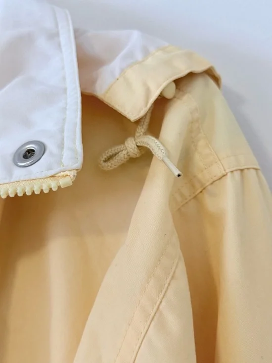 Vintage 90’s Butter Yellow St.John's Bay Hooded Anorak Utility Jacket Womens M - Picture 11 of 14